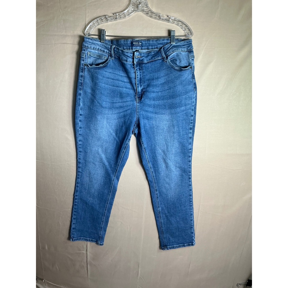 Wax Jean Los Angeles Womens Plus Size 20 High Rise Skinny Jeans Medium Wash